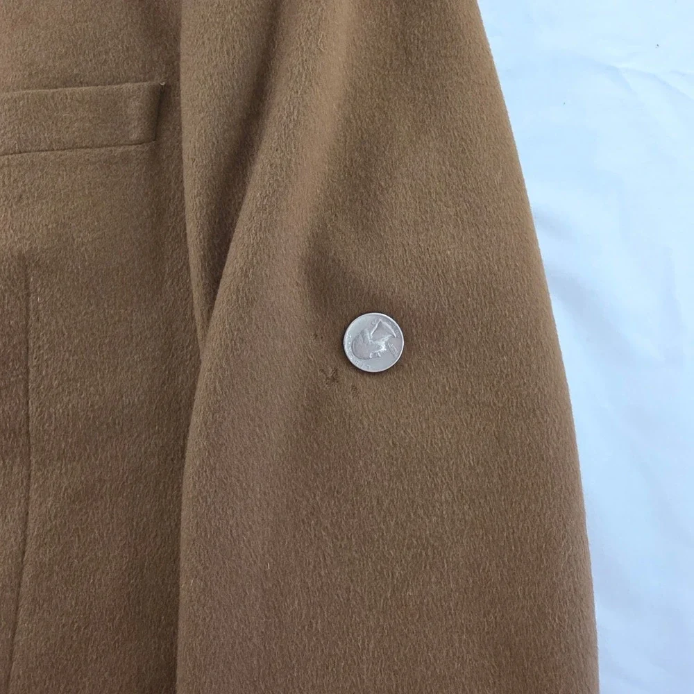 Haspel Blazer Sport‎ Coat B1002 100% Cashmere 2-Button 46L Camel Brown Luxury